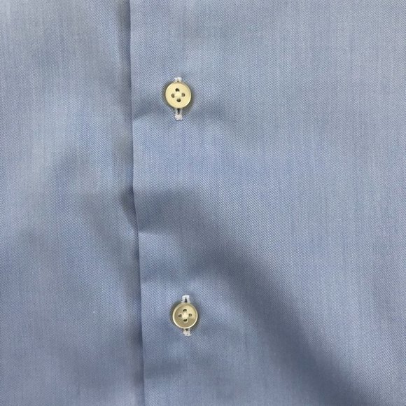 Nordstrom Signature Button Down Shirt Men's Light Blue Long Sleeved Collared - Picture 6 of 7